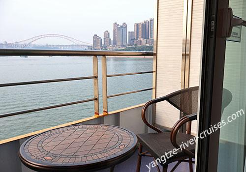 Luxury cabin aboard a Victoria cruise ship on the Yangtze River